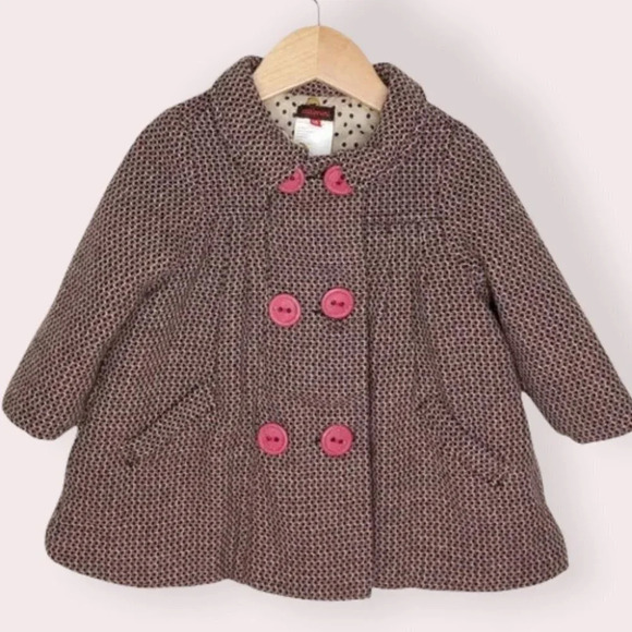Catimini Other - Catimini coat wool blend brown and pink size 18 months
